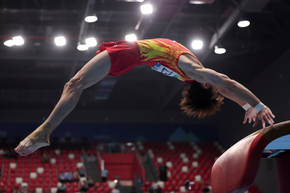 爱游戏在线-体操跳马男子单项赛场瞬间精彩